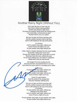 Geoff Tate Signed Queensryche Another Rainy Night Without you Lyrics sheet COA Proof