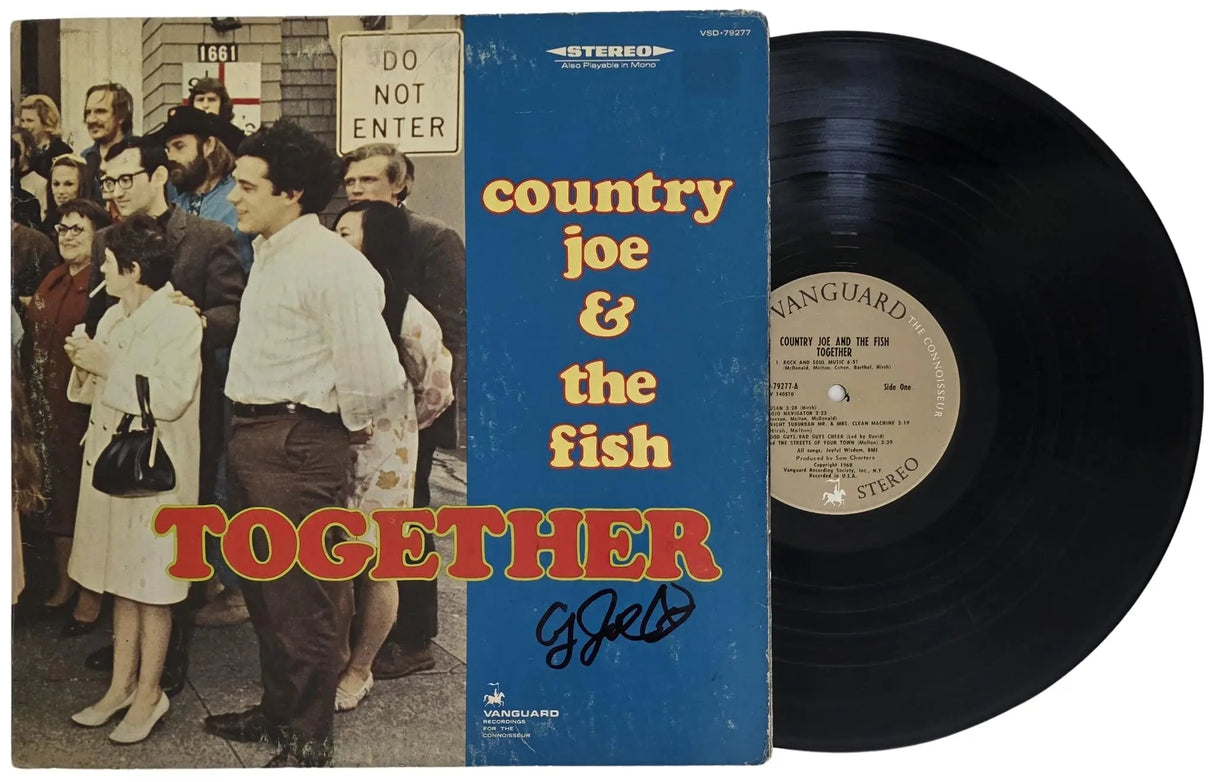 Country Joe McDonald Signed Together Album COA Proof Autographed Vinyl Record