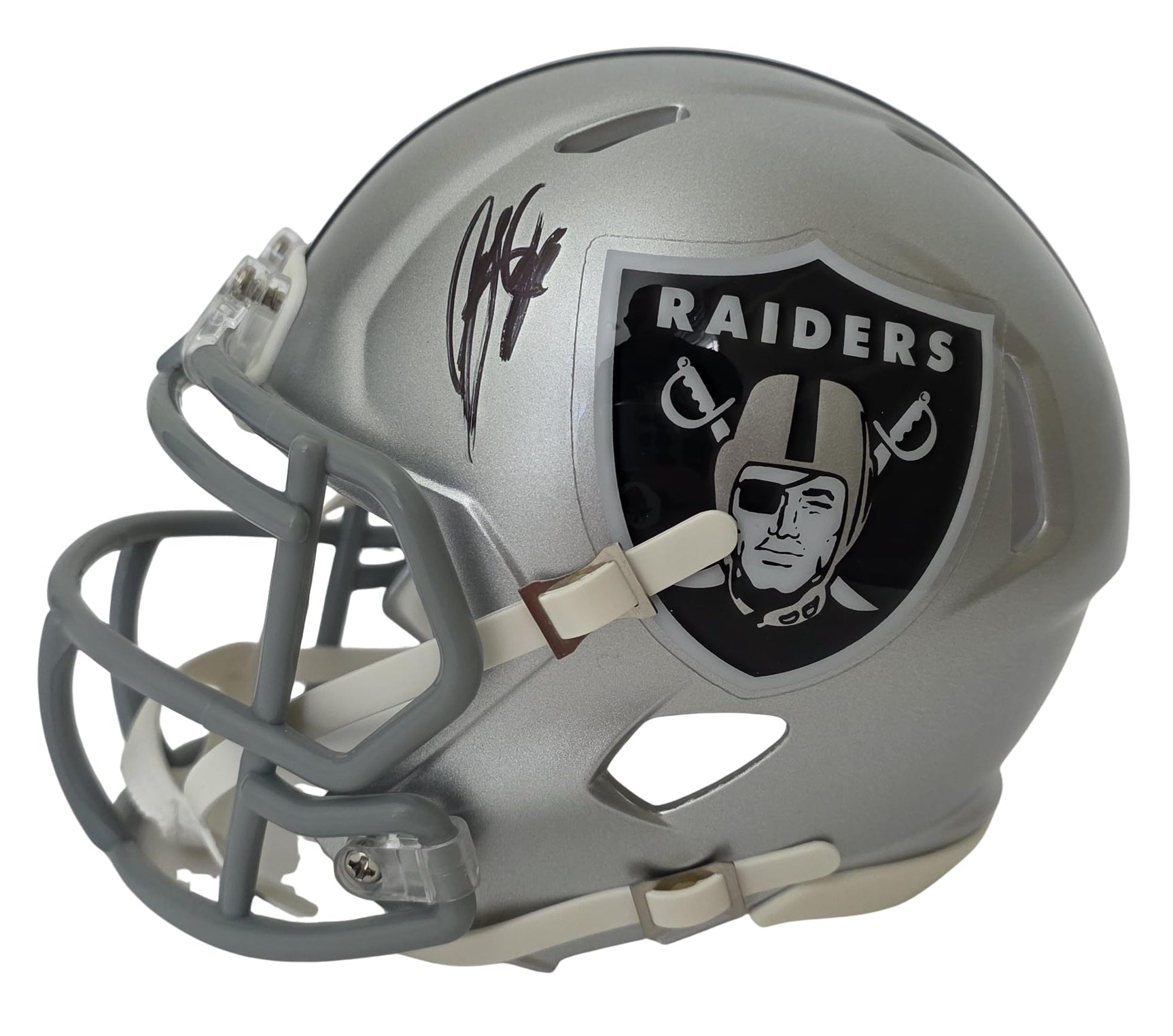 Geno Smith Signed Raiders Mini Football Helmet Proof COA Autographed Las Vegas Raiders