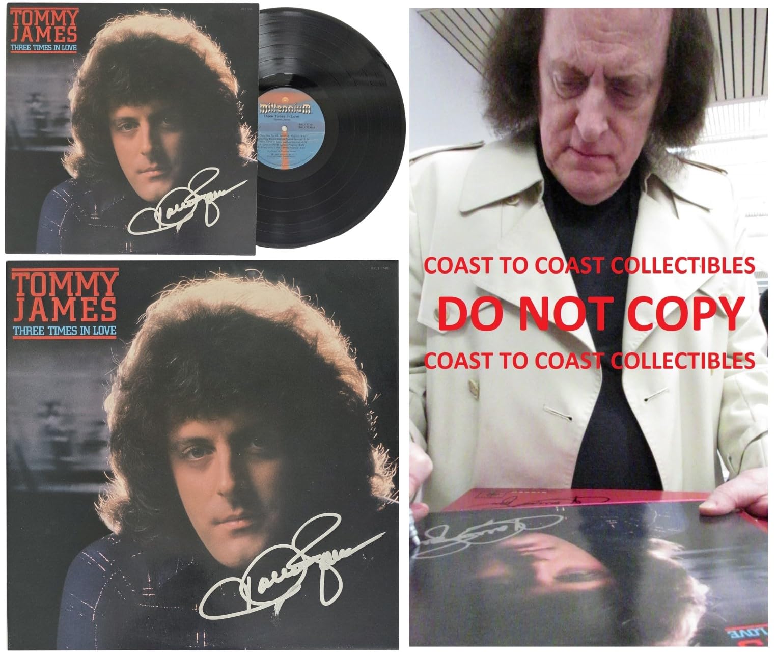 Tommy James Signed Three Times in Love Album COA Proof Autographed Vinyl Record