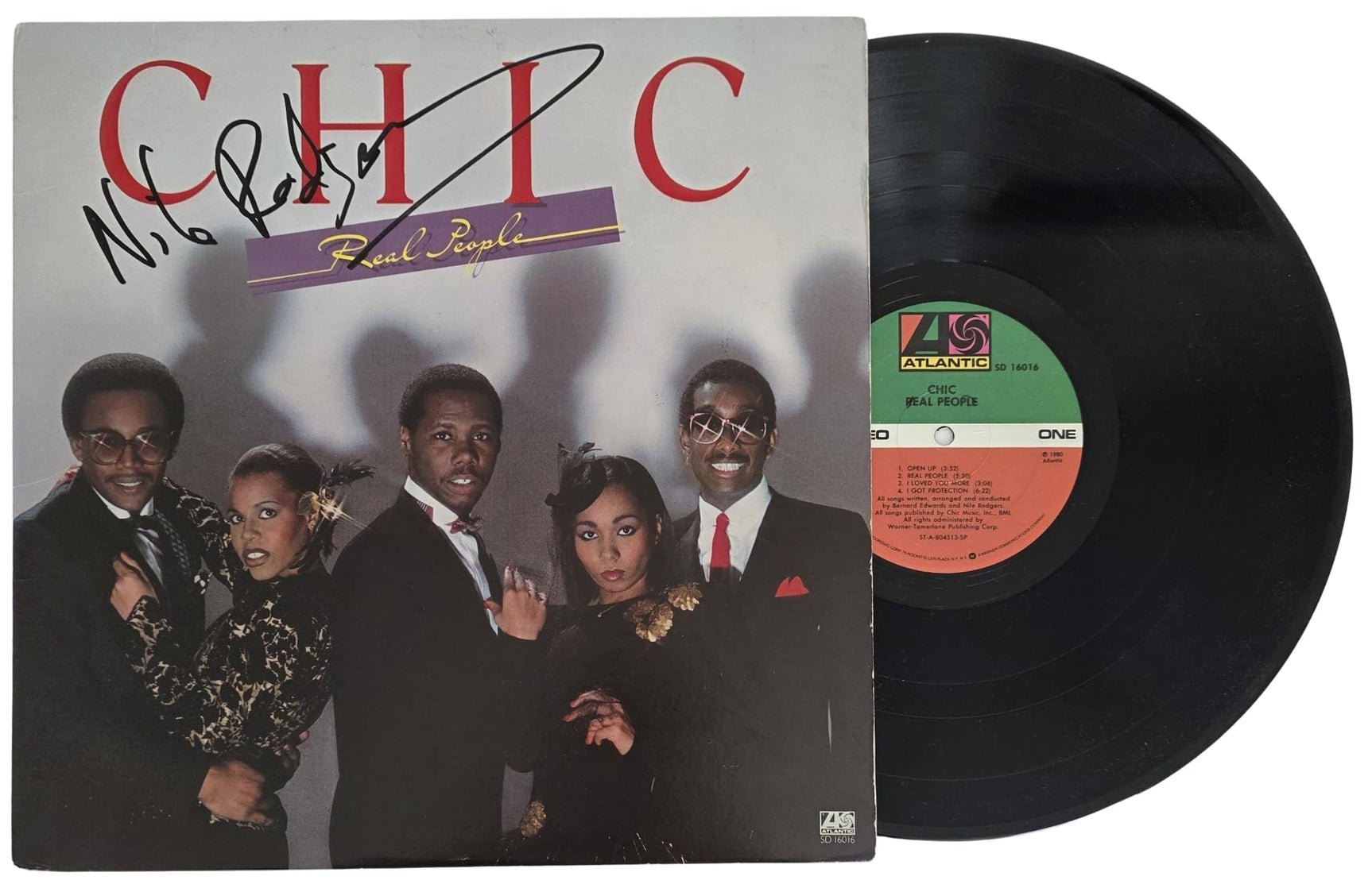 Nile Rodgers Signed Chic Real People Album COA Exact Proof Autographed Vinyl Record