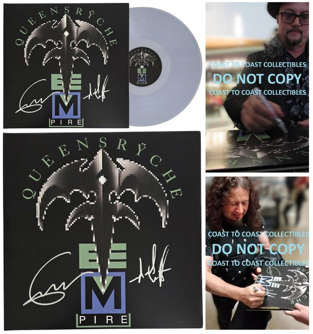 Geoff Tate Signed Queensryche Empire Album COA Proof Autographed Vinyl Record Michael Wilton