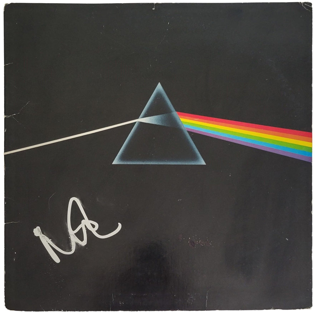 Nick Mason Signed Dark Side of the Moon Album Proof Beckett COA Vinyl Record Pink