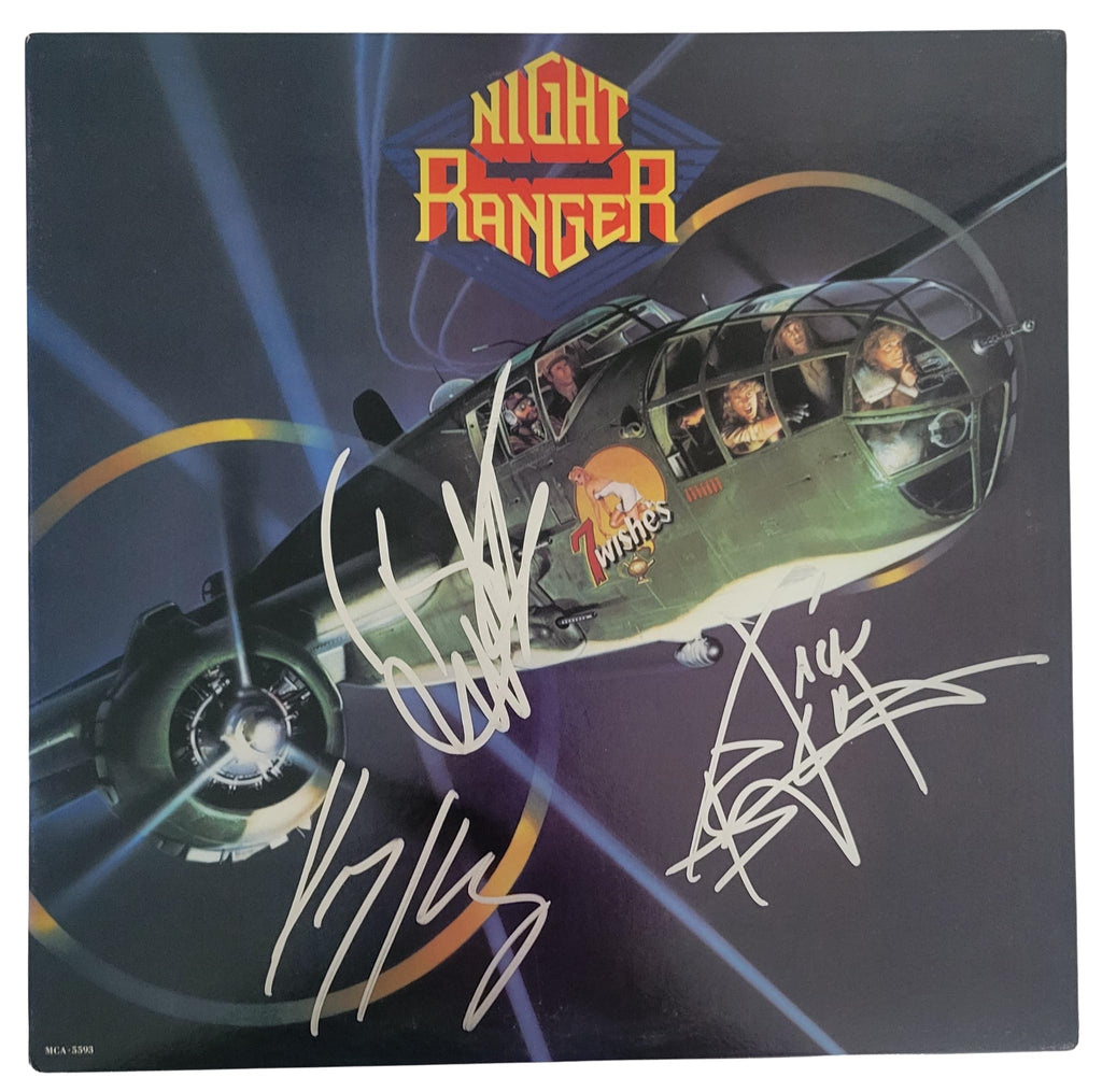 Night Rangers Band Signed 7 Wishes Album COA Proof Autographed Vinyl Record