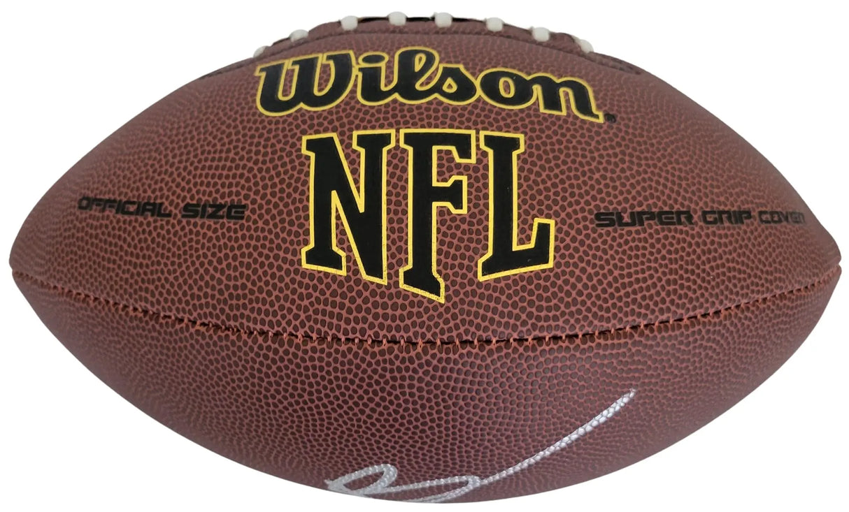 Brian Urlacher Signed Football Proof COA Autographed Chicago Bears HOF