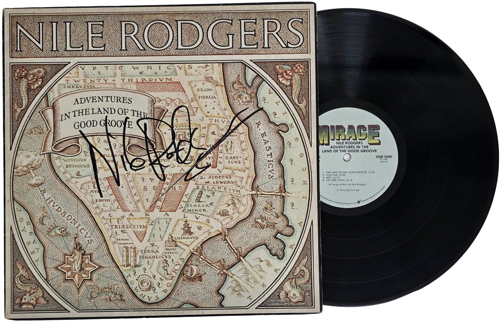 Nile Rodgers Signed Adventures in the Land of the Good Groove Album COA Proof Autographed Vinyl Record