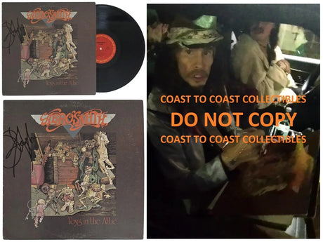 Steven Tyler Signed Aerosmith Toys in the Attic Album COA Proof Autographed Vinyl Record