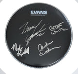 Great White Band Signed 10'' Drumhead COA Exact Proof Autographed Rock Band