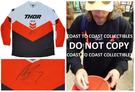 Aaron Plessinger Signed Thor Jersey COA Proof Autographed Supercross Motocross!