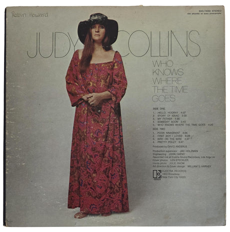 Judy Collins Signed Who Knows Where the Time Goes Album Proof Autographed Vinyl Record