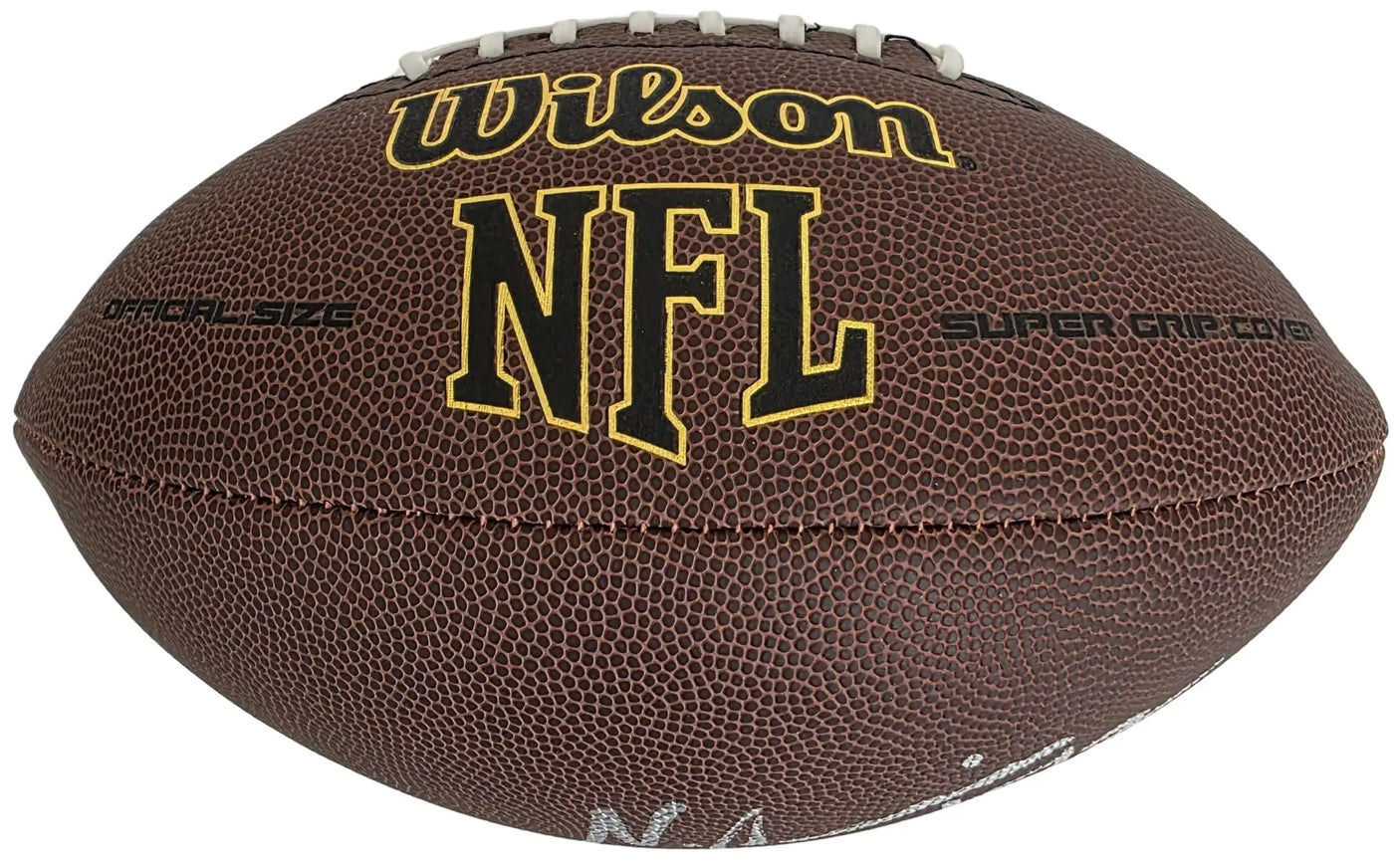 Nico Collins Signed Football Proof COA Autographed Michigan Houston Texans