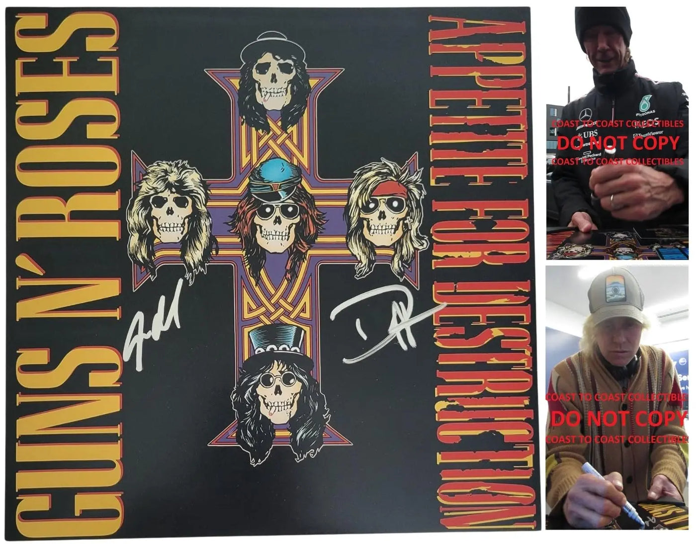Duff McKagan & Steve Adler Signed Guns N Roses 12x12 Photo COA Proof Autographed