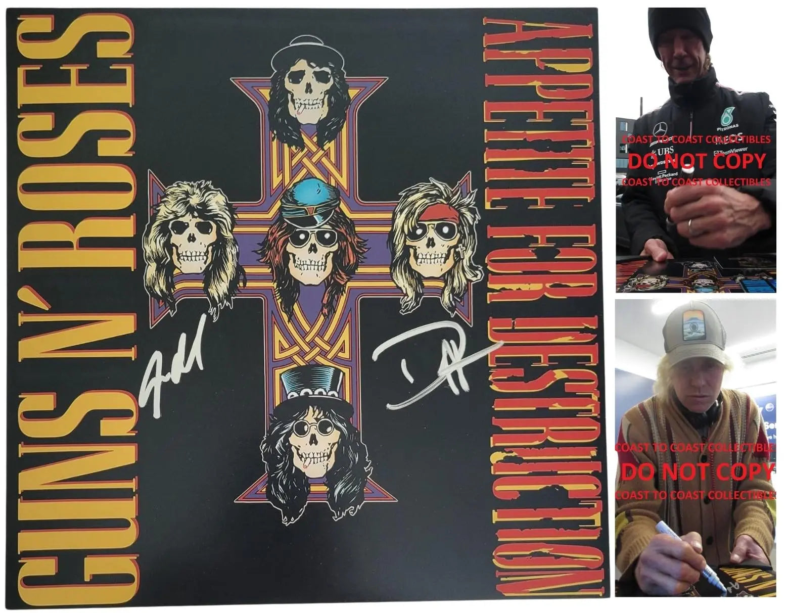 Duff McKagan & Steve Adler Signed Guns N Roses 12x12 Photo COA Proof Autographed