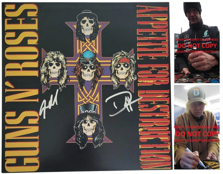 Duff McKagan & Steve Adler Signed Guns N Roses 12x12 Photo COA Proof Autographed
