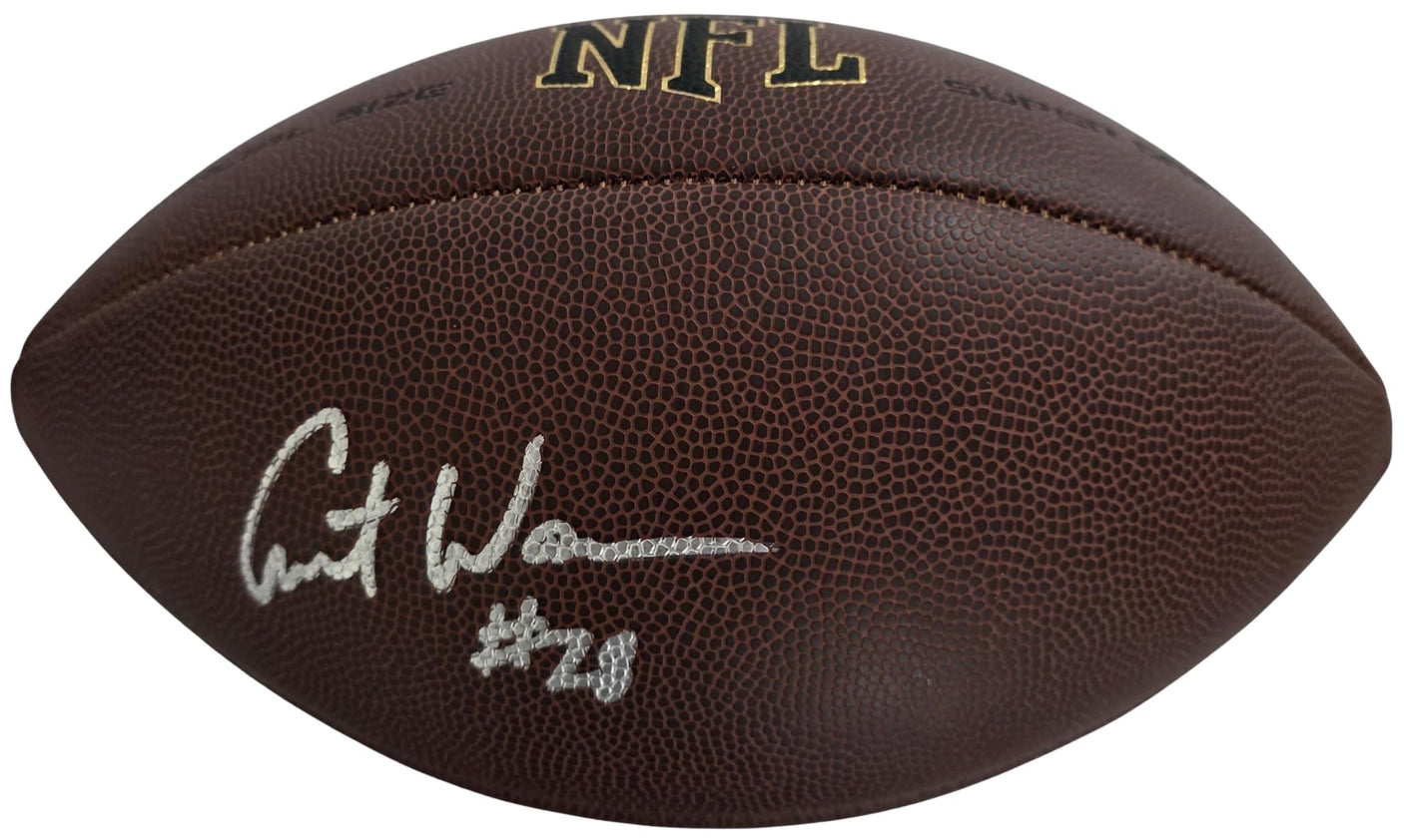 Curt Warner Signed Football Proof COA Autographed Seahawks Penn State