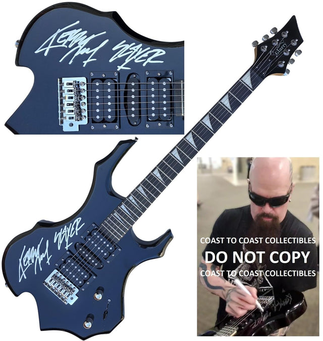 Kerry King Signed Full Size Electric Metal Guitar COA Exact Proof Augraphed Slayer