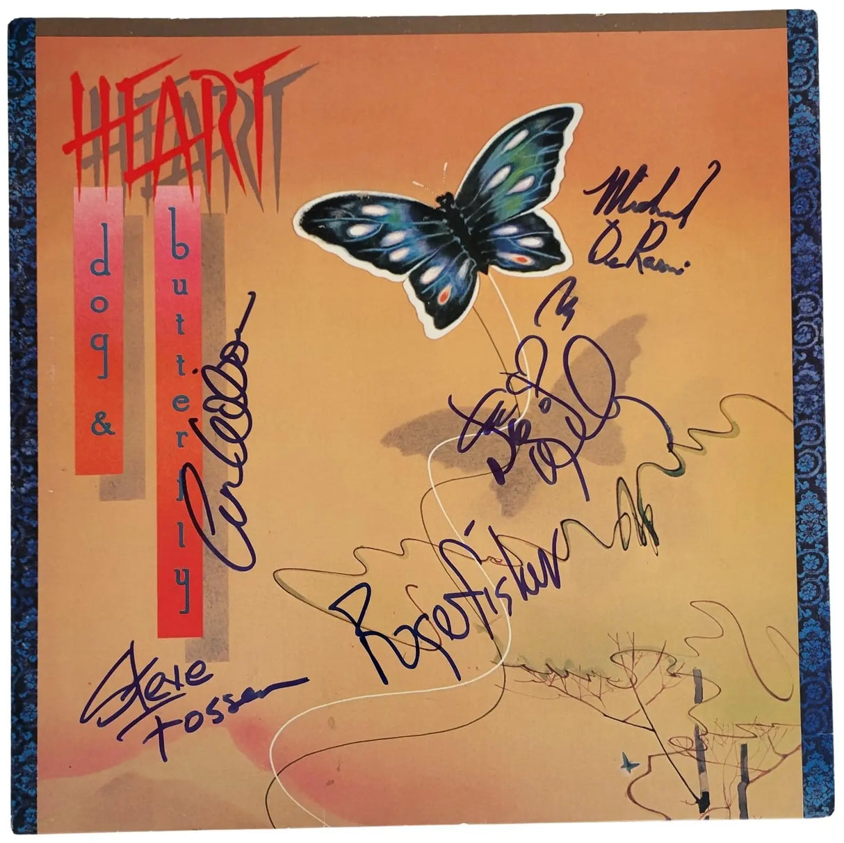 Nancy Wilson & Ann Wilson Signed Heart Dog & Butterfly Album Proof COA Autographed Vinyl Record STAR