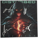 Disturbed Band Signed Divisive Album COA Proof Autographed Vinyl Record David Draiman,Dan Donegan,Mike Wengren,John Moyer