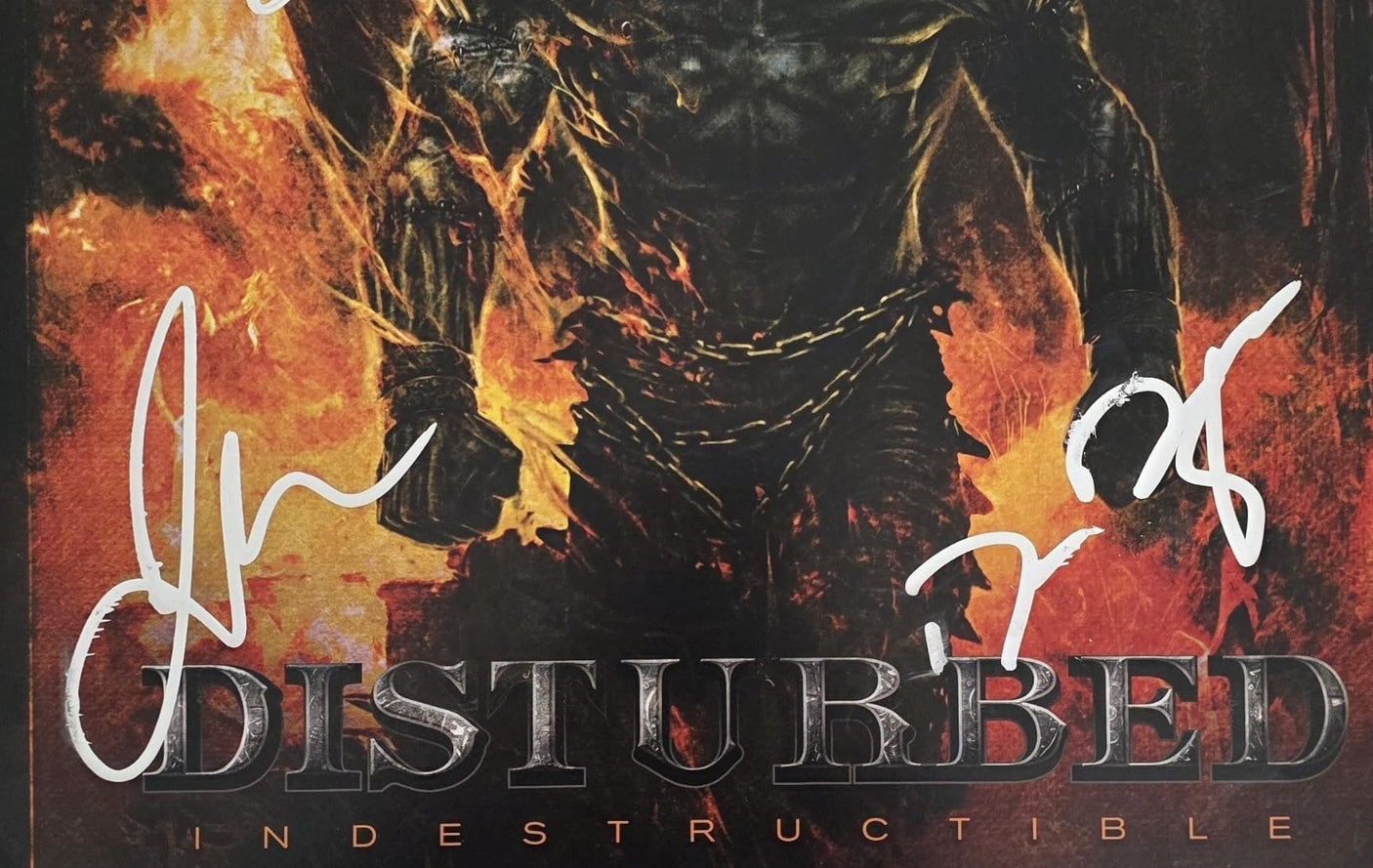 Disturbed Band Signed Indestructible Album COA Proof Autographed Vinyl Record David Draiman,Dan Donegan,Mike Wengren,John Moyer