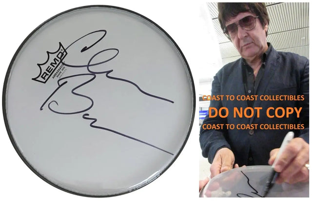 Clem Burke Signed 10'' Drumhead COA Exact Proof Autographed Blondie Drummer..