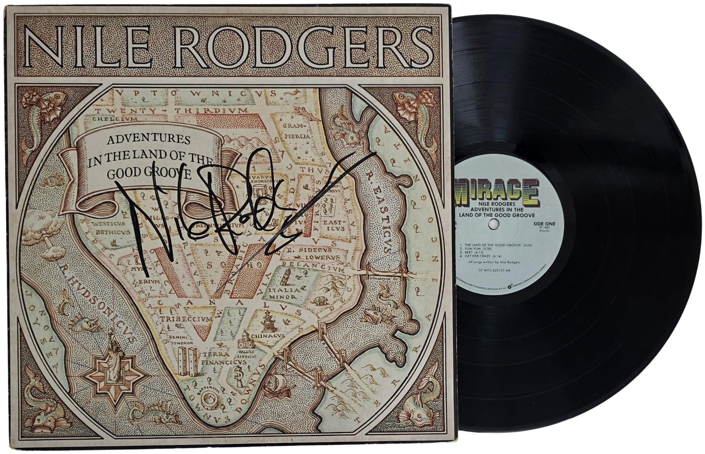 Nile Rodgers Signed Adventures in the Land of the Good Groove Album COA Proof Autographed Vinyl Record