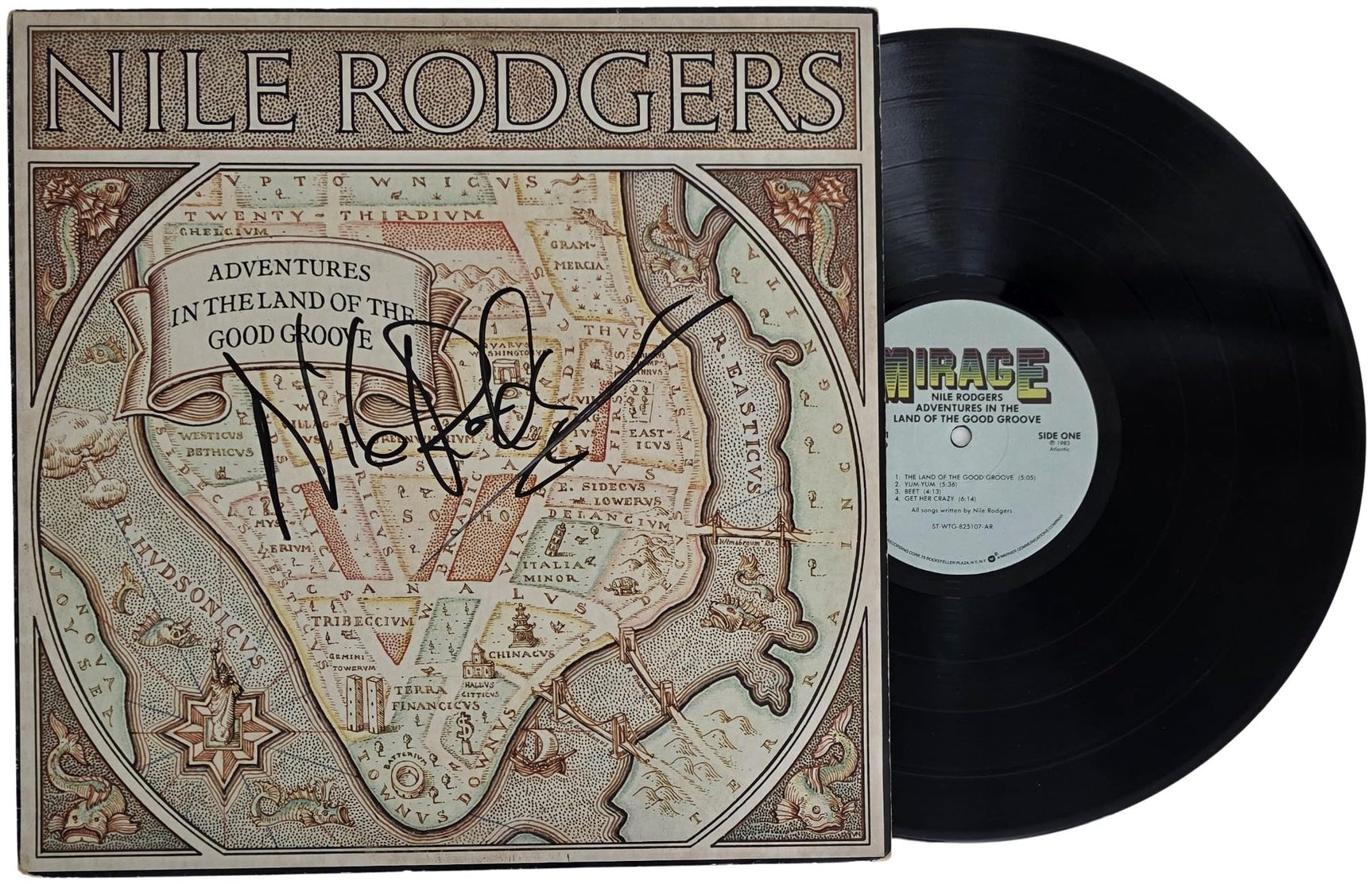 Nile Rodgers Signed Adventures in the Land of the Good Groove Album COA Proof Autographed Vinyl Record