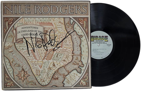 Nile Rodgers Signed Adventures in the Land of the Good Groove Album COA Proof Autographed Vinyl Record