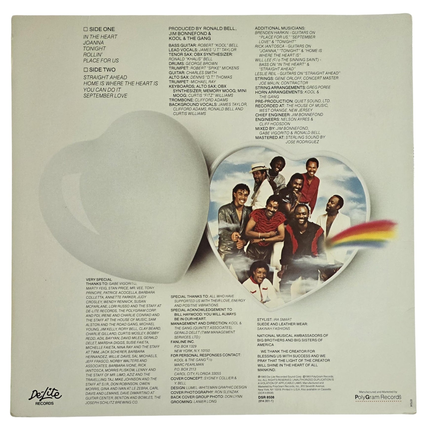 Robert Bell Signed Kool & the Gang In the Heart Album COA Proof Autographed Vinyl Record