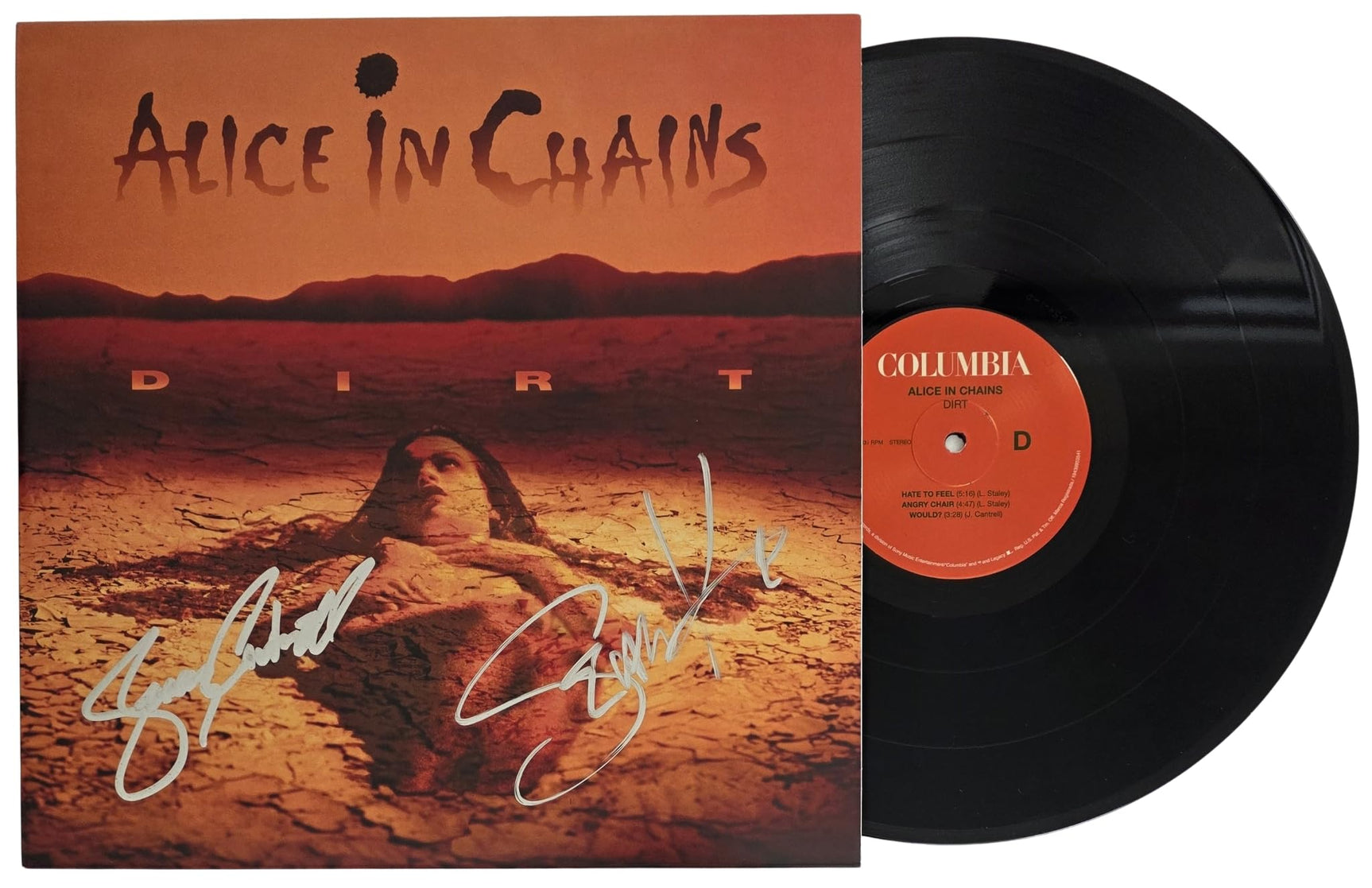 Jerry Cantrell & Sean Kinney Signed Alice In Chain Dirt Album Proof Autographed Vinyl Record Alice In Chains