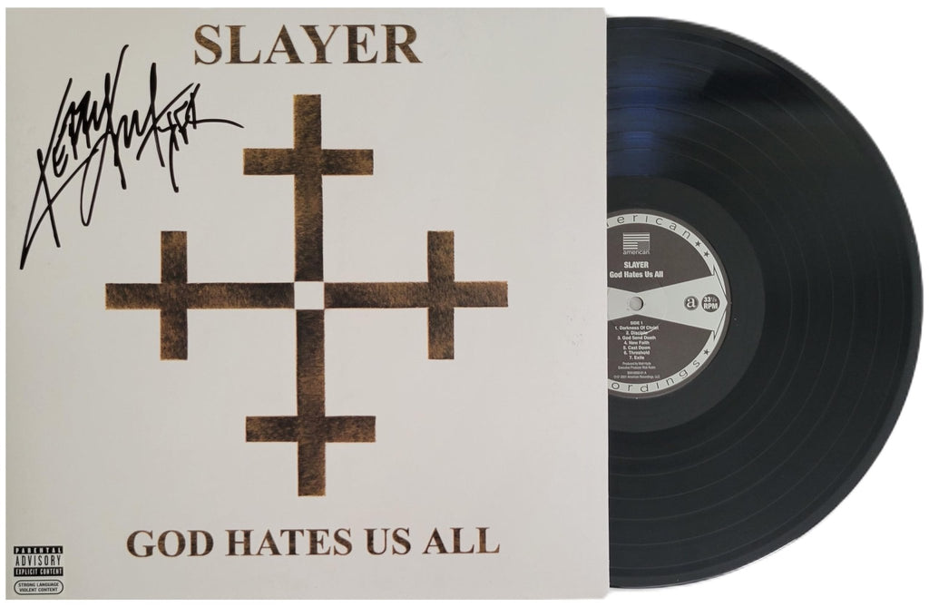 Kerry King Signed Slayer God Hates Us All Album COA Proof Autographed Vinyl Record