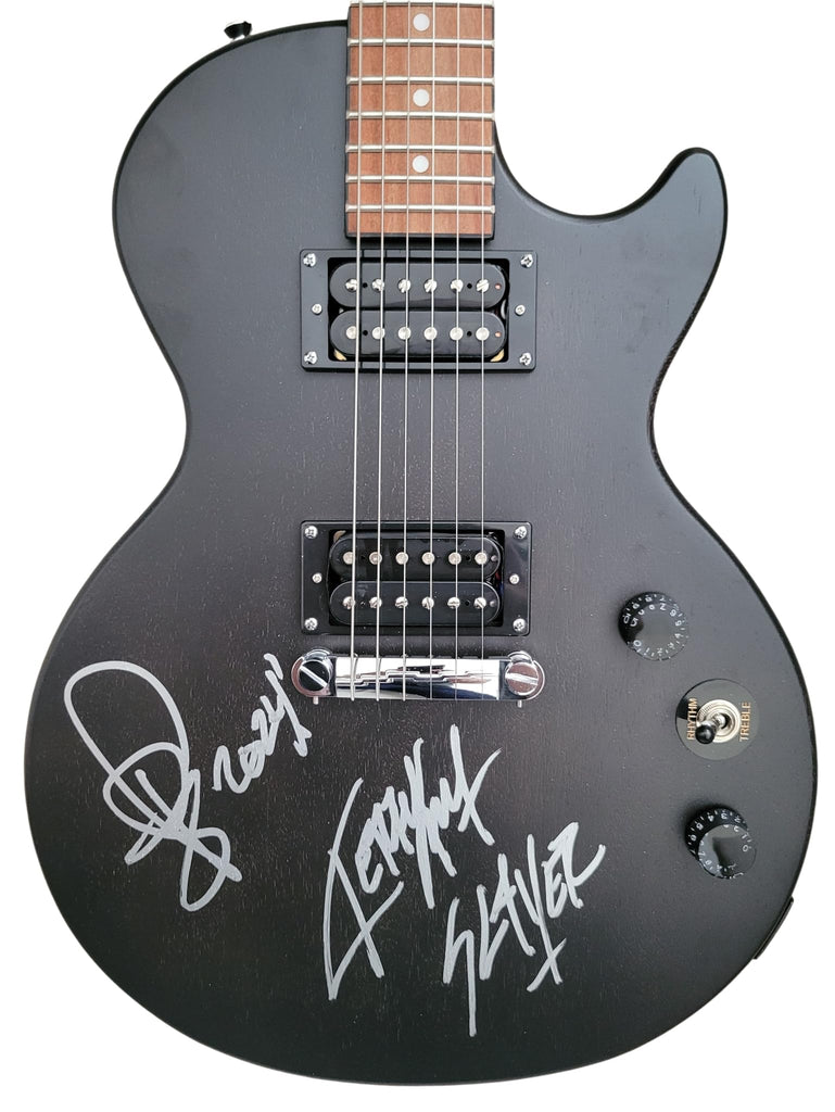 Slayer Tom Araya Kerry King Signed Les Paul Electric Guitar COA Proof Autographed