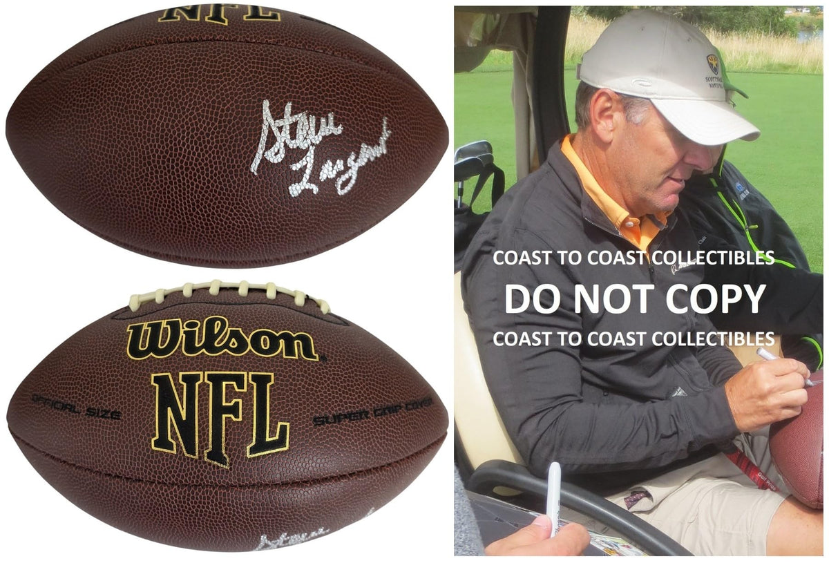 Steve Largent Signed Football Proof Beckett COA Autographed Seattle Seahawks Tulsa Golden Hurricane