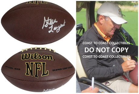 Steve Largent Signed Football Proof Beckett COA Autographed Seattle Seahawks Tulsa Golden Hurricane