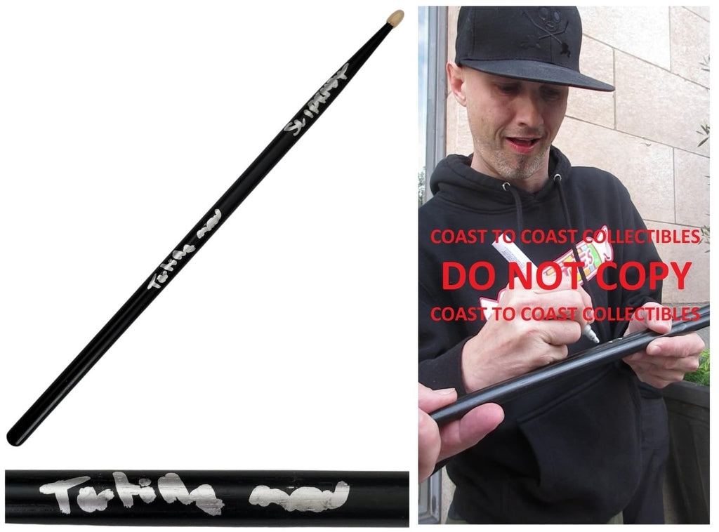 Michael Pfaff Signed Drumstick COA Proof Slipknot Drummer Autographed Tortilla Guy