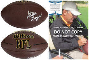Steve Largent Signed Football Proof Beckett COA Autographed Seattle Seahawks Tulsa Golden Hurricane