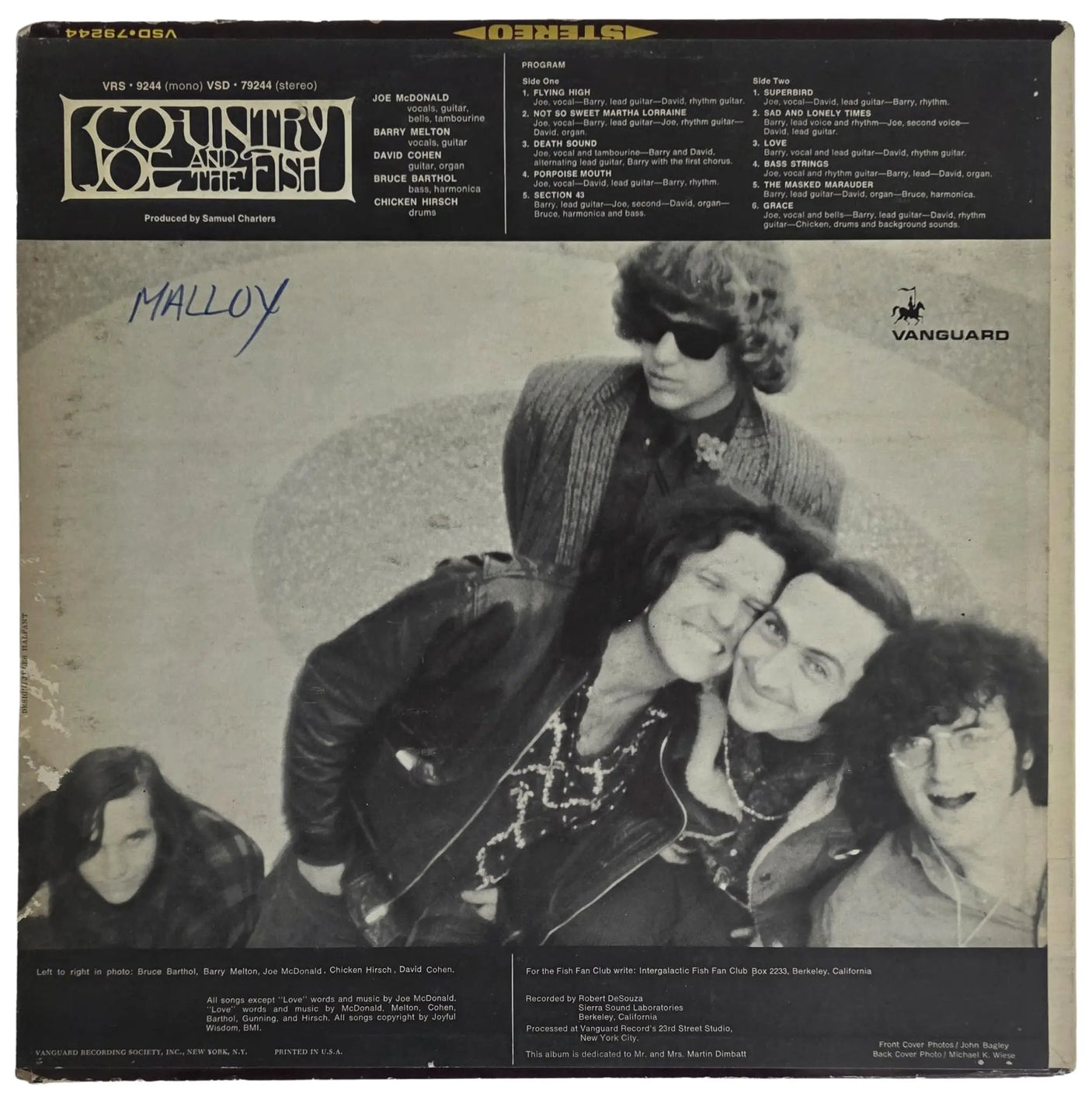 Country Joe McDonald Signed Country Joe & The Fish Electric Music for the Mind and Body Album COA Proof Autographed Vinyl Record