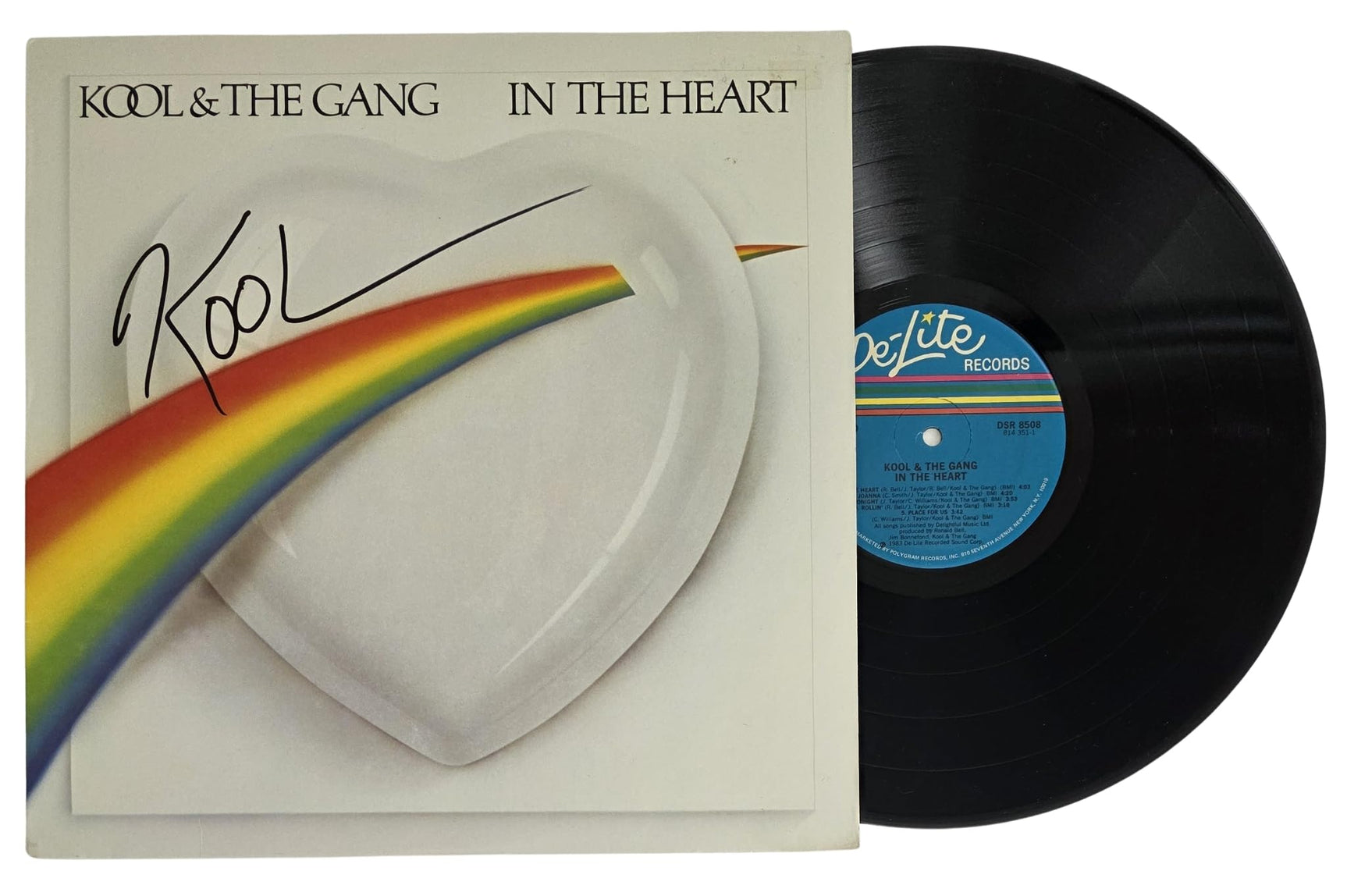 Robert Bell Signed Kool & the Gang In the Heart Album COA Proof Autographed Vinyl Record
