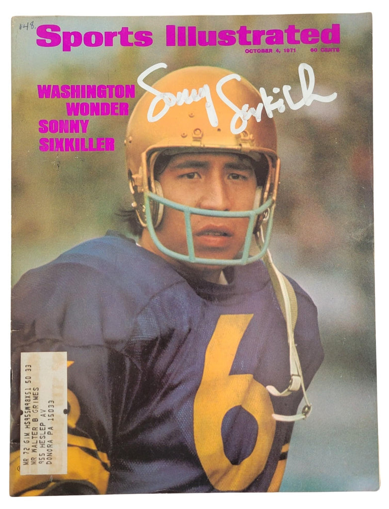 Sonny Sixkiller Signed Sports Illustrated Proof Autographed UW Huskies Football SI Magazine