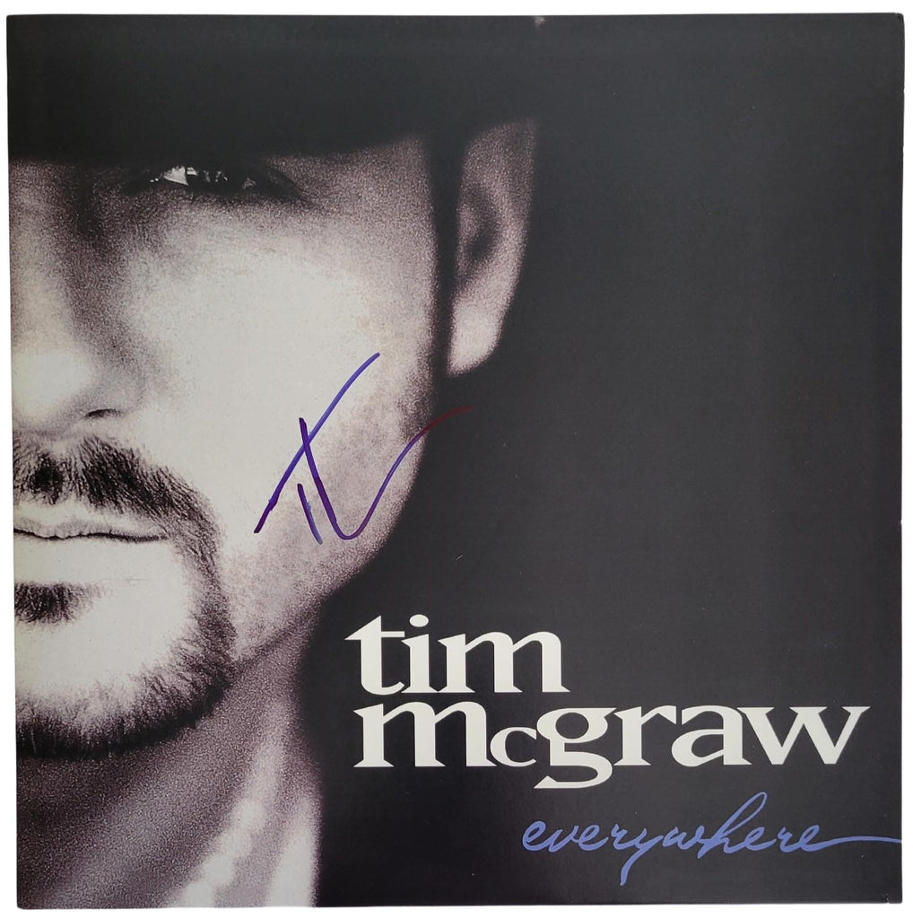 Tim McGraw Signed Everywhere Album Exact Proof COA Autographed Vinyl Record