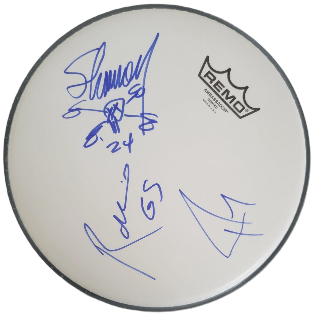 Godsmack Band Signed Drumhead COA Proof Autographed Shannon Larkin,Tony Rombola,Robbie Merrill