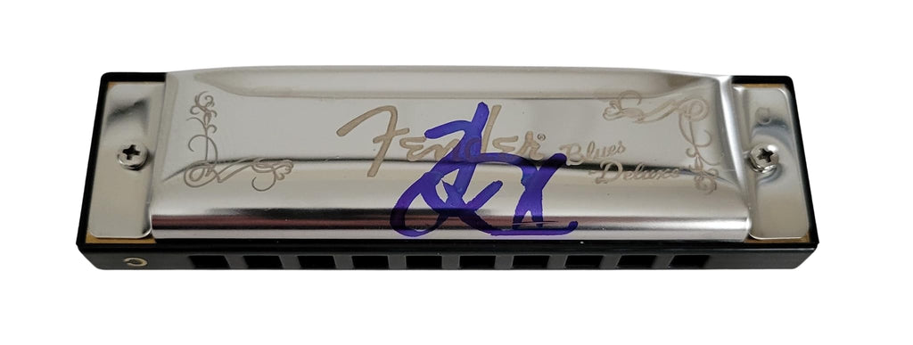 John Popper Blues Traveler Signed Fender Harmonica COA Exact Proof Autographed