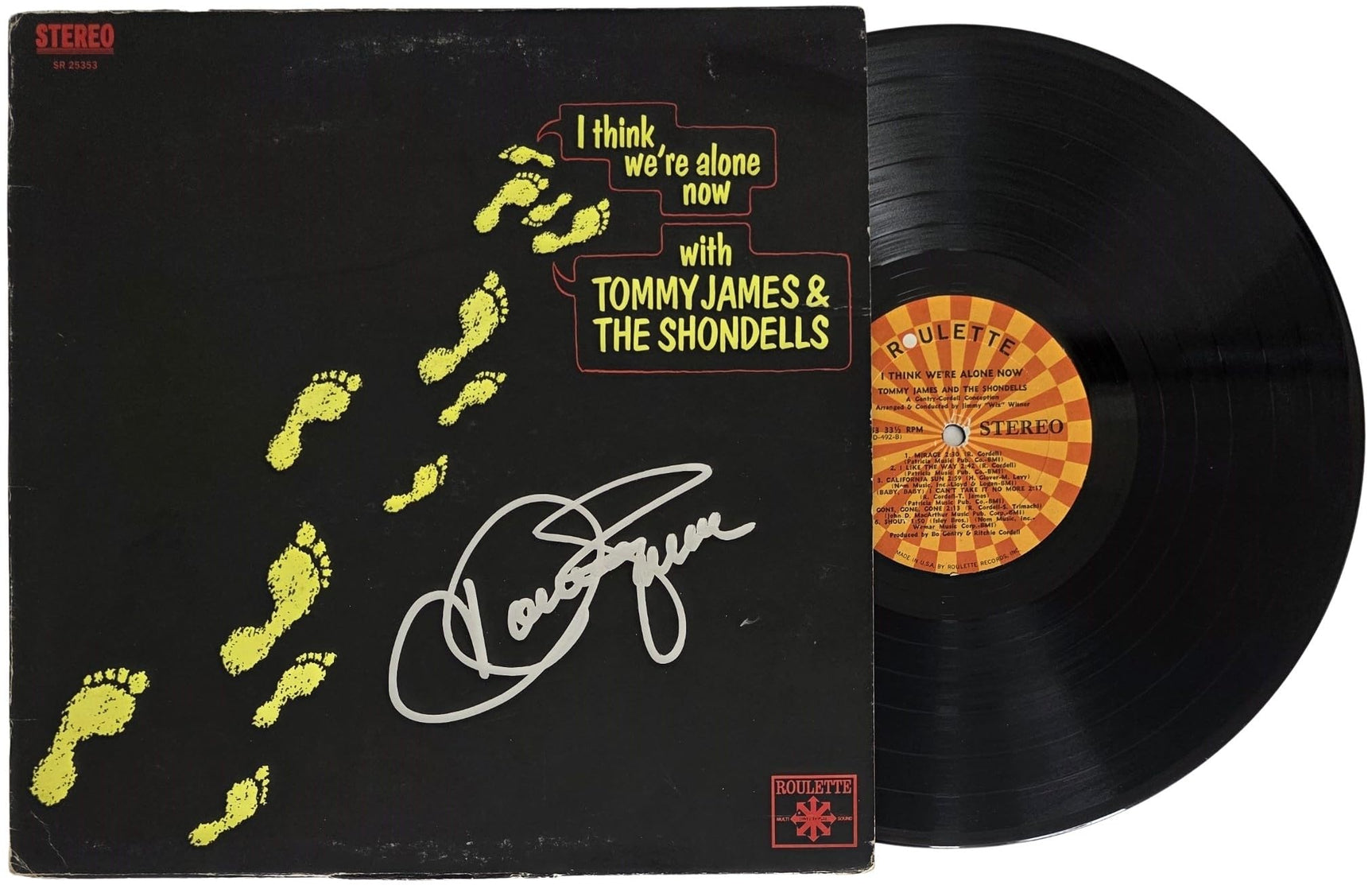 Tommy James Signed I Think We're Alone Now Album COA Proof Autographed Vinyl Record