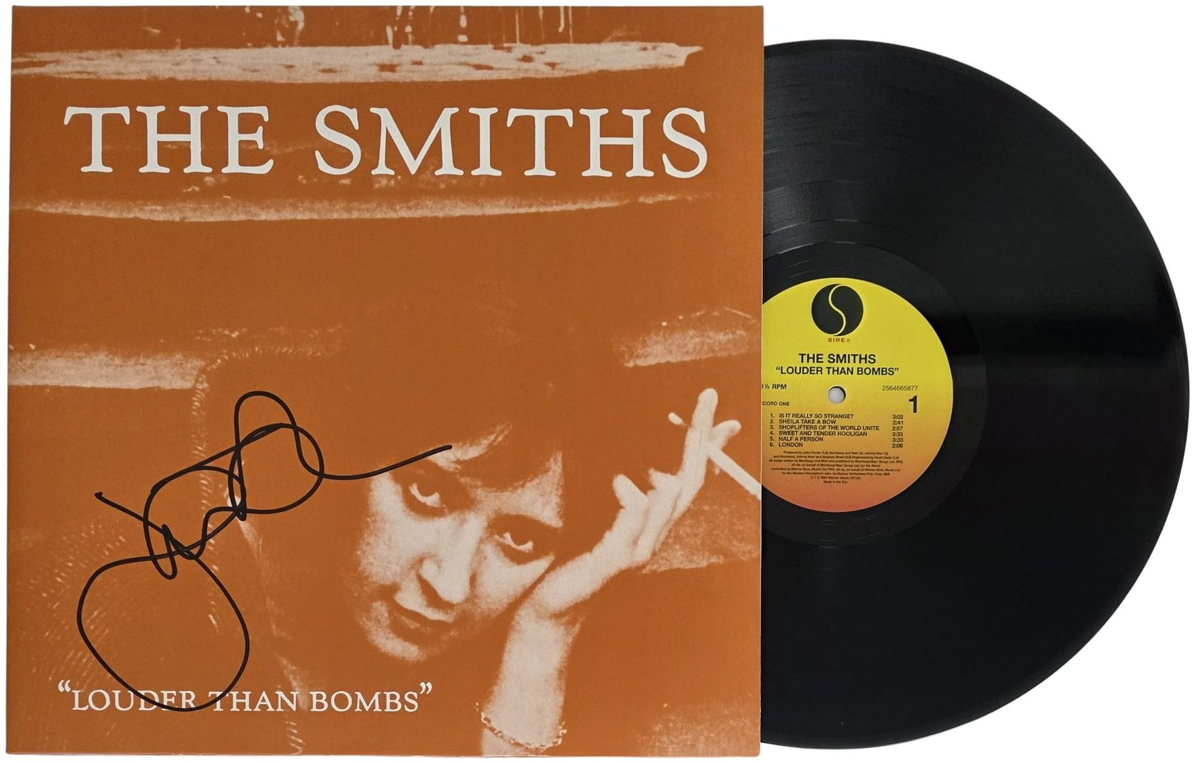 Johnny Marr Signed The Smiths Louder Than Bombs Album COA Proof Autographed Vinyl Record