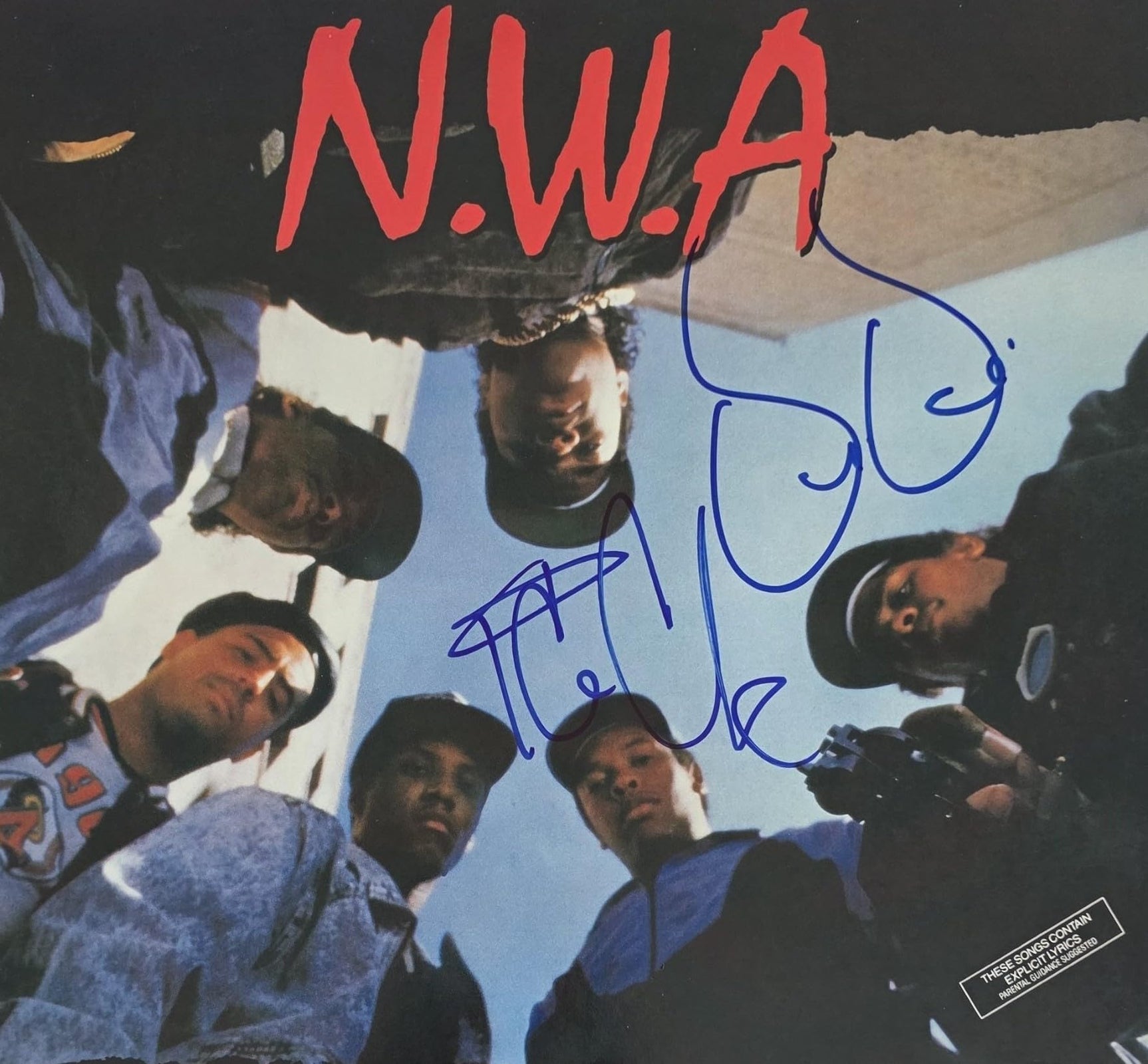 Dr. Dre & Ice Cube Signed NWA Straight Outta Compton Album COA Proof Autographed