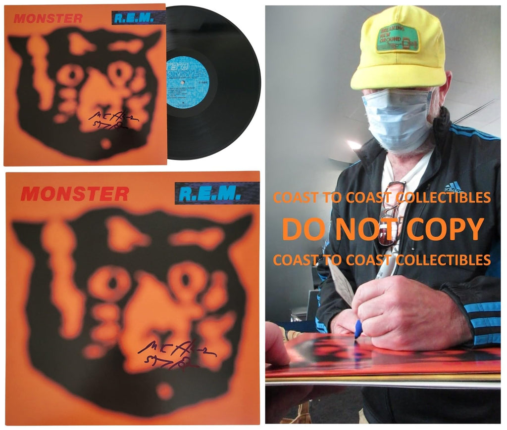 Michael Stipe Signed R.E.M Monster Album COA Proof Autographed Vinyl Record REM
