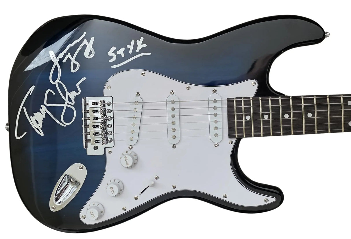 Styx Band Signed Full Size Electric Guitar COA Proof Autographed Tommy Shaw, James Young
