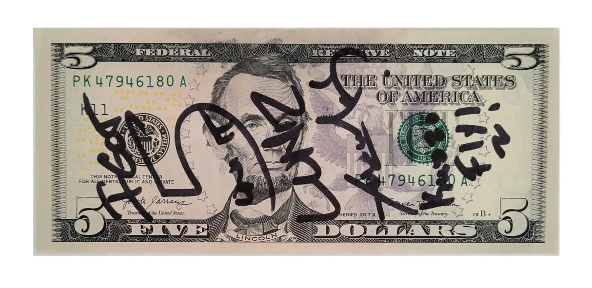 The LUNIZ Yuckmouth ?I GOT 5 ON IT? signed 5 Dollar Bill COA proof autographed STAR