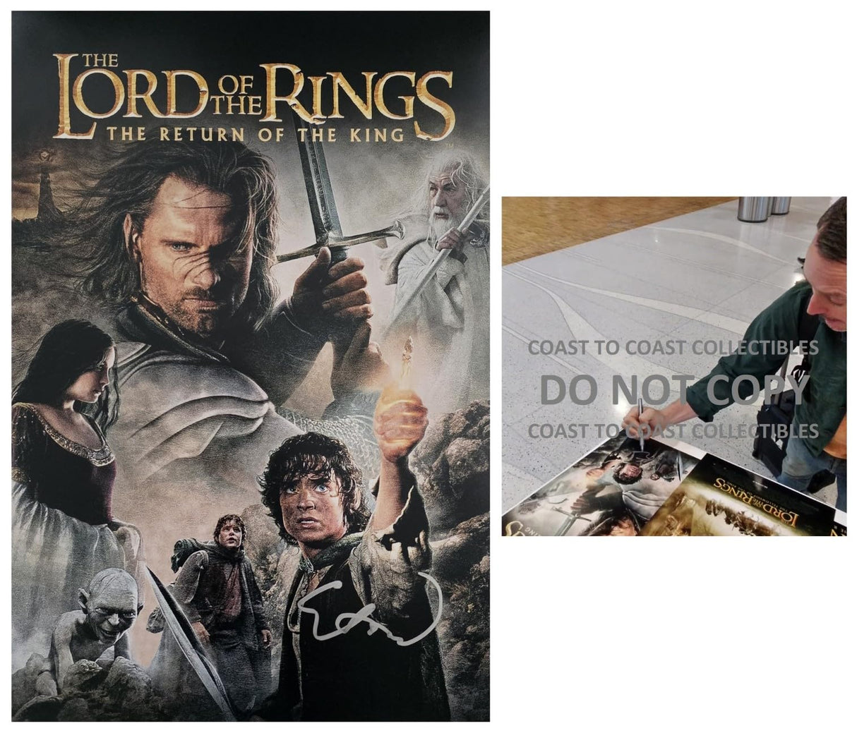 Elijah Wood Signed Lord Of The Rings 12x18 Photo Proof Autographed Poster.. Star