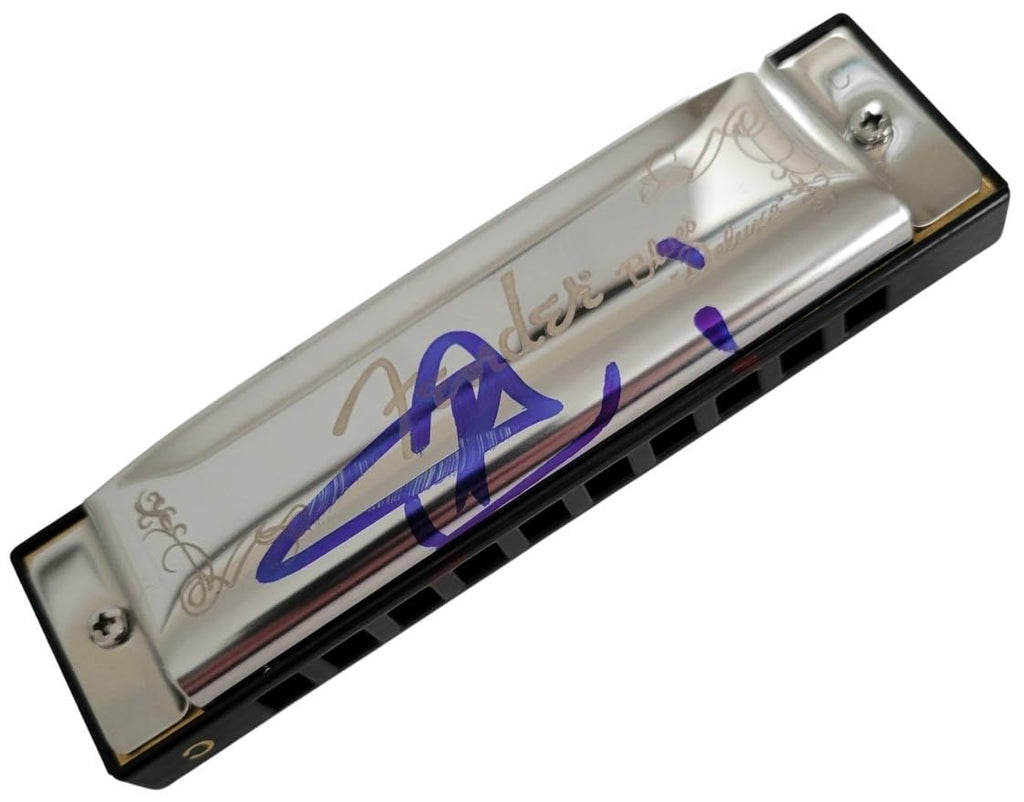 John Popper Blues Traveler Signed Fender Harmonica COA Exact Proof Autographed