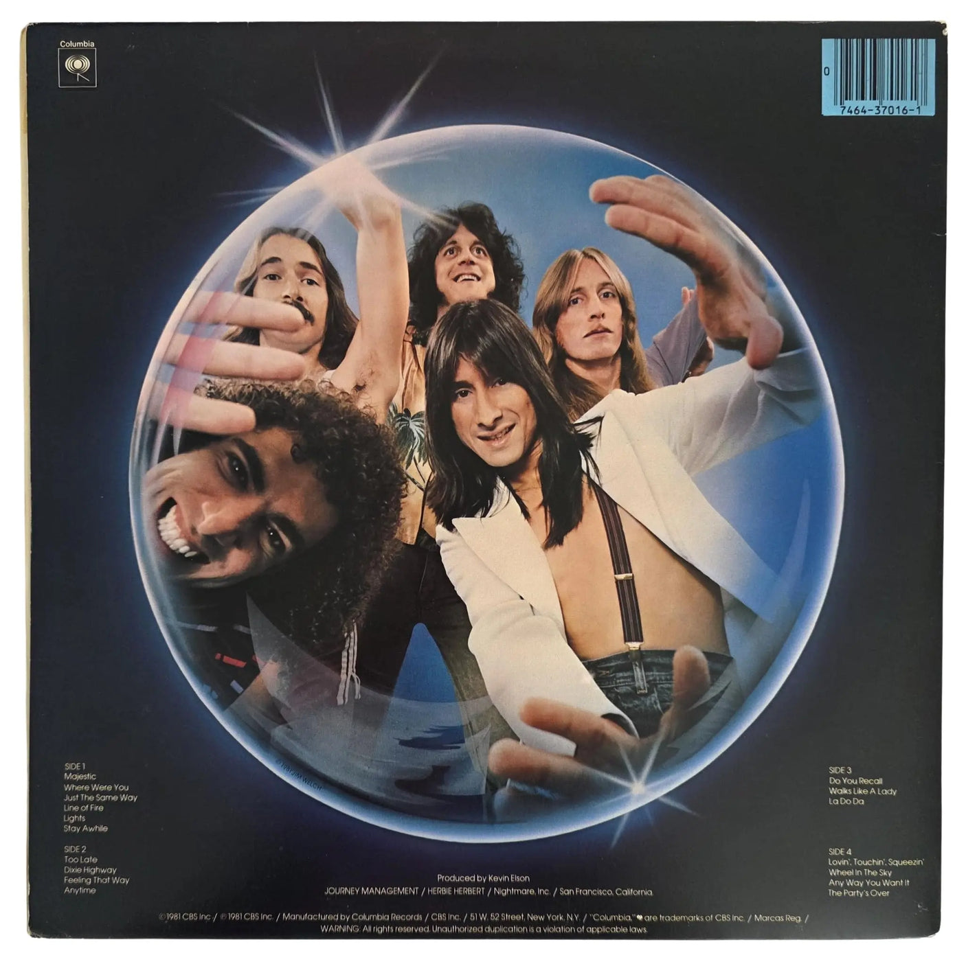 Journey Signed Captured Album COA Proof Autographed Vinyl Record Steve Perry, Steve Smith, Neal Schon, Ross Valory